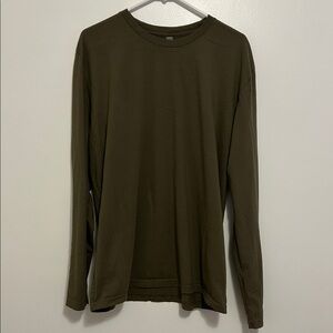 Next Level Apparel Men's Dark Olive Long Sleeve Tee